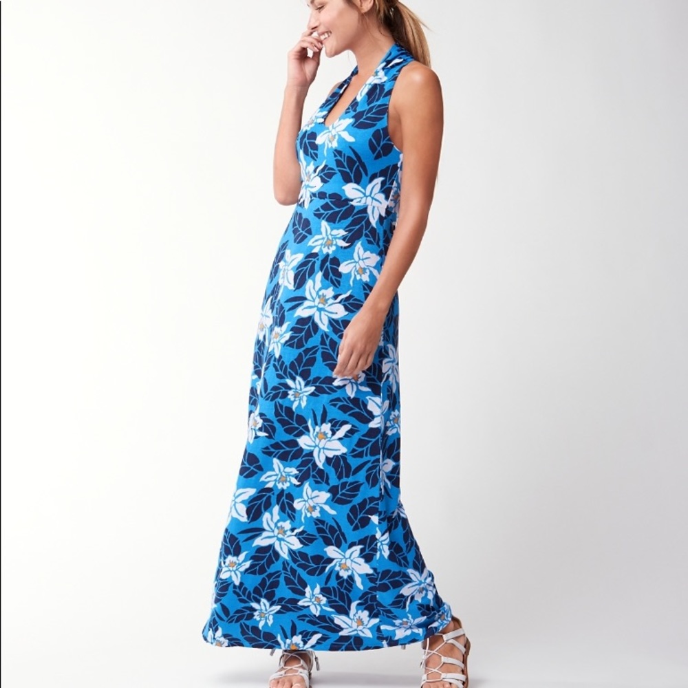 Tommy Bahama Floral Linen Jersey Maxi Dress